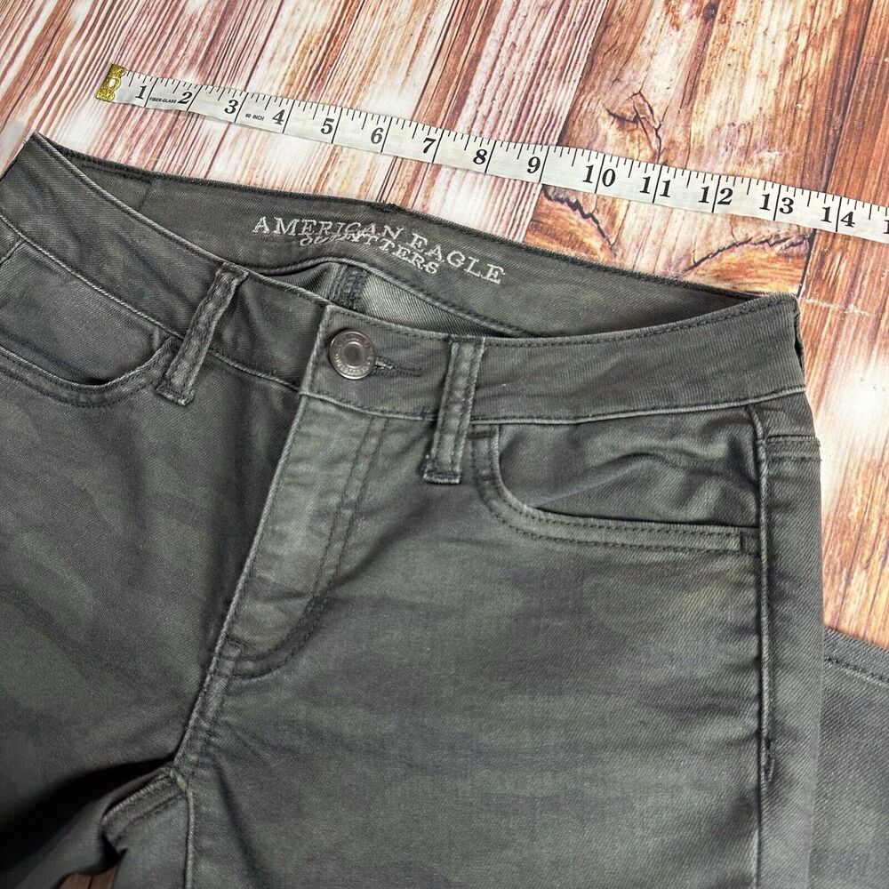 American Eagle JEGGING Womens Size 2 Army Camo Low Rise Jeans Denim Pants 27x29 - Picture 5 of 10